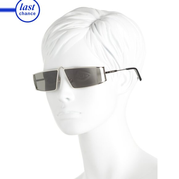 SAINT LAURENT Silver 66mm Metal Rectangular Sunglasses - Picture 2 of 2